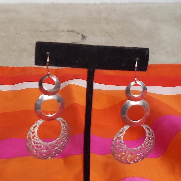Vintage Sterling Silver Filigree Cascade Earrings - Picture 11 of 14